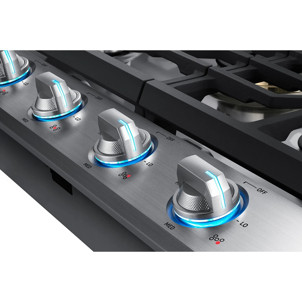 NA30N7755TS/AA | 30" Smart Gas Cooktop with 22K BTU Dual Power Burner in Stainless Steel | Samsung Business US