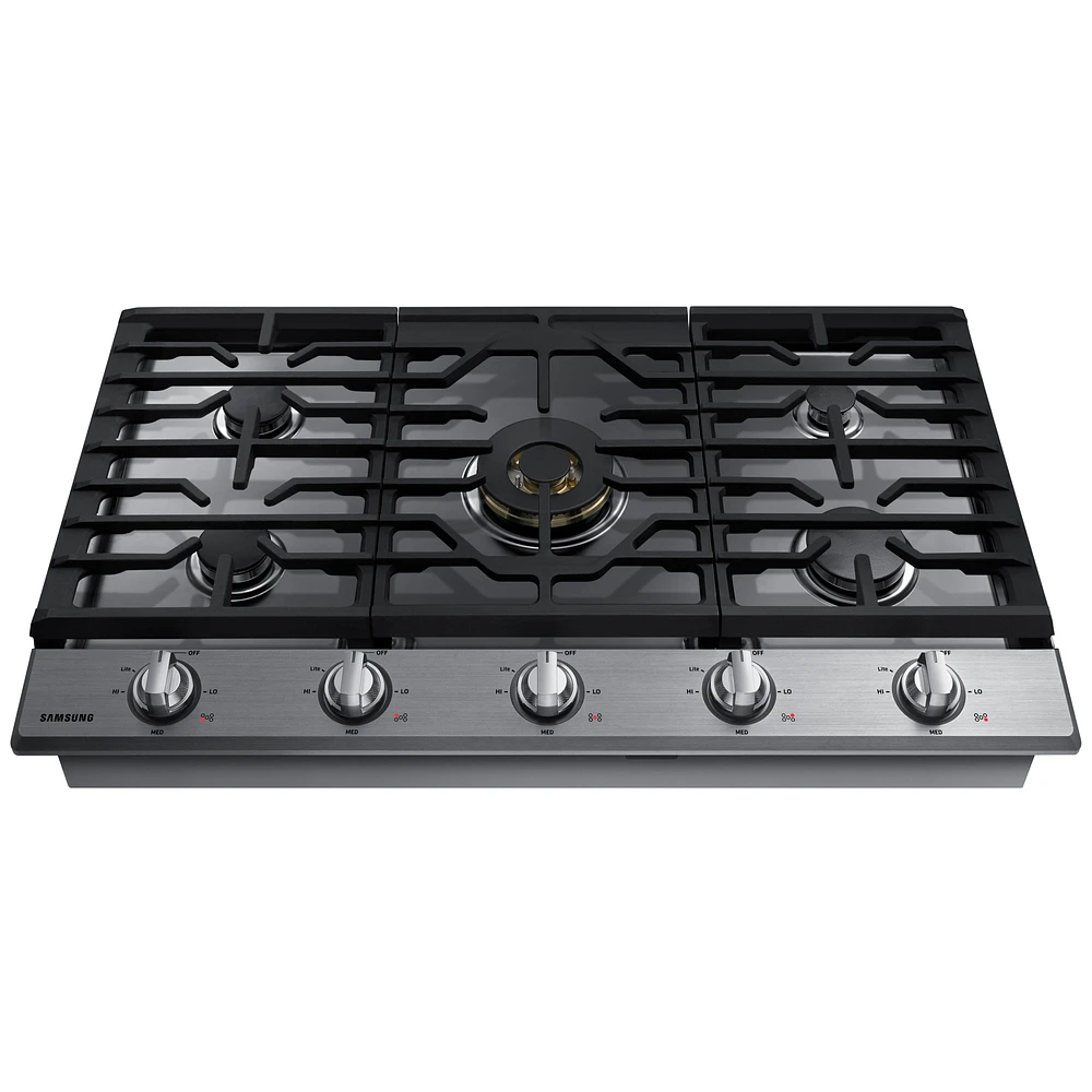 NA36N7755TS/AA | 36" Smart Gas Cooktop with 22K BTU Dual Power Burner in Stainless Steel | Samsung Business US