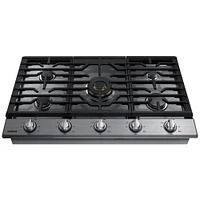 NA36N7755TS/AA | 36" Smart Gas Cooktop with 22K BTU Dual Power Burner in Stainless Steel | Samsung Business US