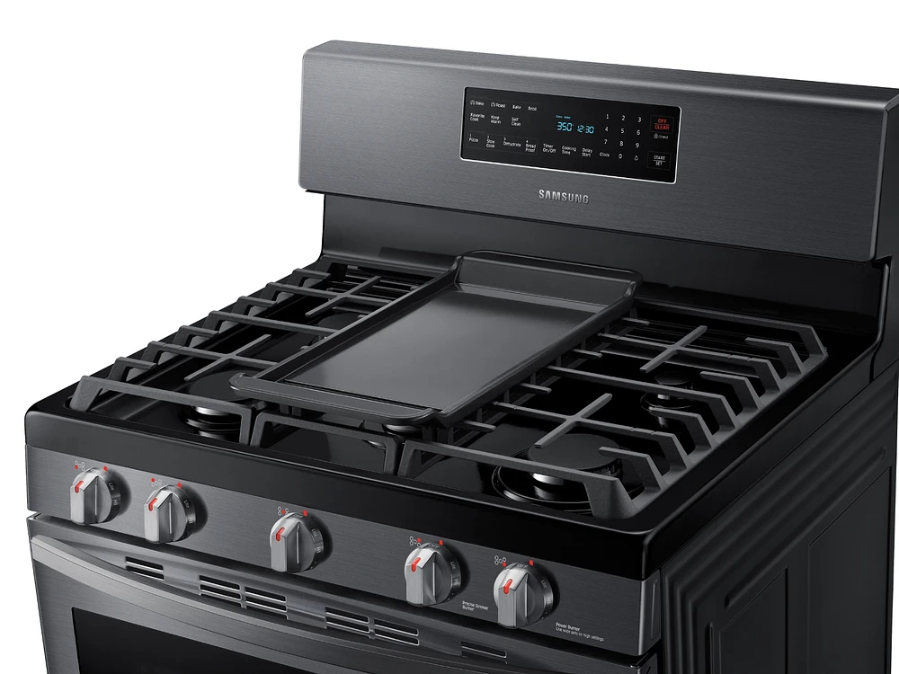 NX58R5601SG/AA | 5.8 cu. ft. Freestanding Gas Range with Convection in Black Stainless Steel | Samsung Business US