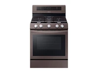 5.8 cu. ft. True Convection Freestanding Gas Range with Illuminated Knobs in Tuscan Stainless Steel