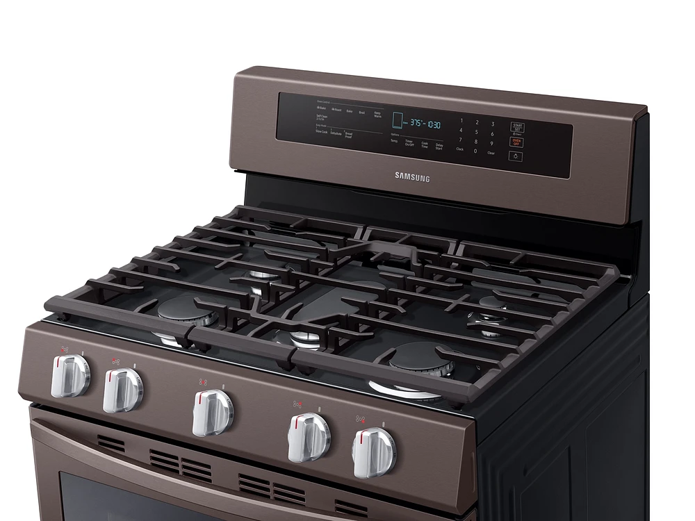 5.8 cu. ft. True Convection Freestanding Gas Range with Illuminated Knobs in Tuscan Stainless Steel