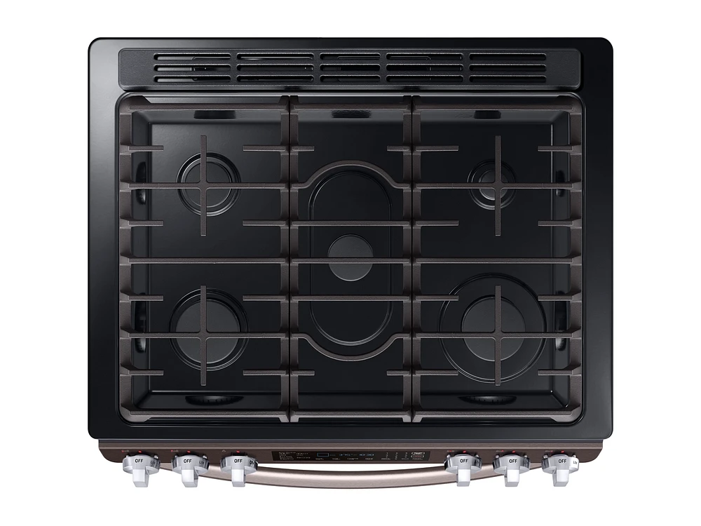 5.8 cu. ft. Slide-in Gas Range with Convection in Tuscan Stainless Steel Range - NX58R9421ST/AA | Samsung US