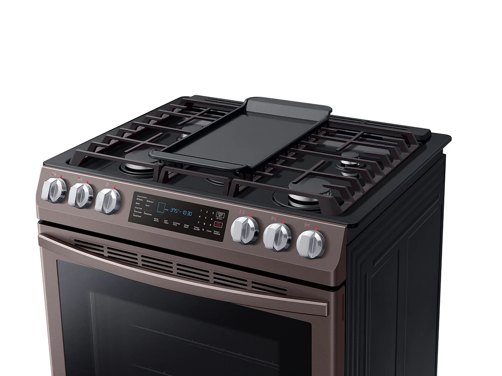 5.8 cu. ft. Slide-in Gas Range with Convection in Tuscan Stainless Steel Range - NX58R9421ST/AA | Samsung US