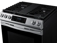 NX60T8311SS/AA | 6.0 cu. ft. Smart Slide-in Gas Range with Convection in Stainless Steel | Samsung Business US