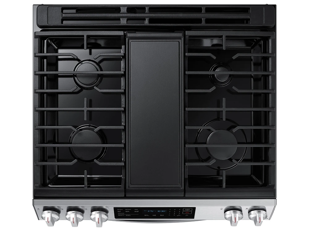 NX60T8311SS/AA | 6.0 cu. ft. Smart Slide-in Gas Range with Convection in Stainless Steel | Samsung Business US