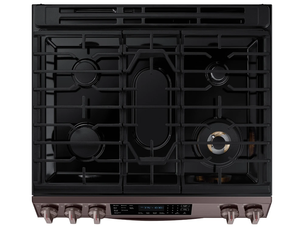 6.0 cu ft. Smart Slide-in Gas Range with Air Fry in Tuscan Stainless Steel Ranges - NX60T8511ST/AA | Samsung US