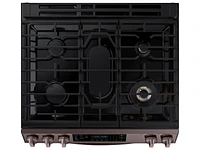 6.0 cu ft. Smart Slide-in Gas Range with Air Fry in Tuscan Stainless Steel Ranges - NX60T8511ST/AA | Samsung US