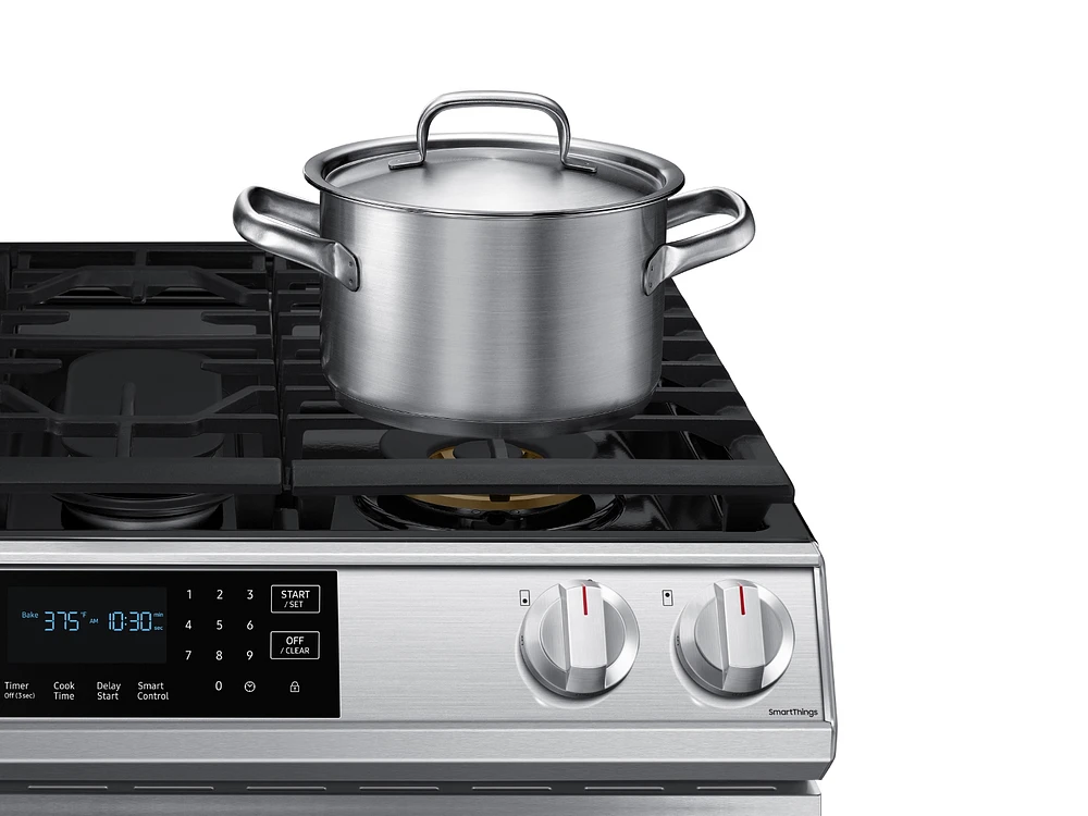 6.0 cu. ft. Smart Slide-in Gas Range with Air Fry in Stainless Steel Ranges - NX60T8511SS/AA | Samsung US