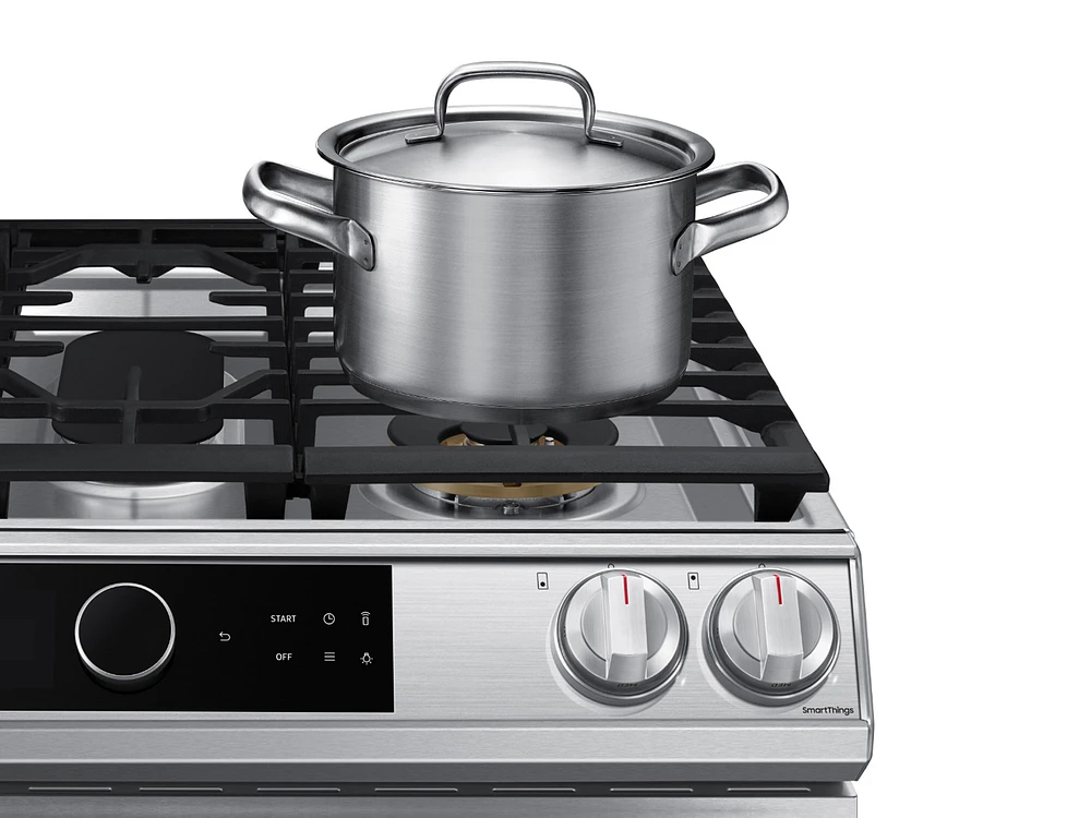 NX60T8711SS/AA | 6.0 cu ft. Smart Slide-in Gas Range with Smart Dial & Air Fry in Stainless Steel | Samsung Business US