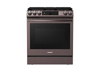 NX60T8711ST/AA | 6.0 cu. ft. Smart BESPOKE Slide-in Gas Range with Smart Dial & Air Fry in Tuscan Stainless Steel | Samsung Business US