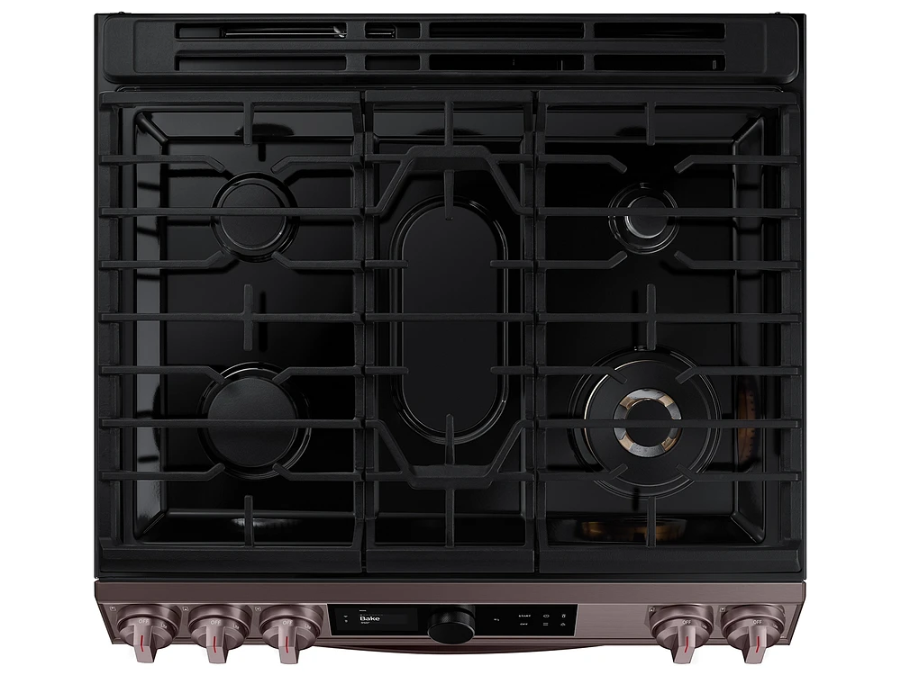 NX60T8711ST/AA | 6.0 cu. ft. Smart BESPOKE Slide-in Gas Range with Smart Dial & Air Fry in Tuscan Stainless Steel | Samsung Business US