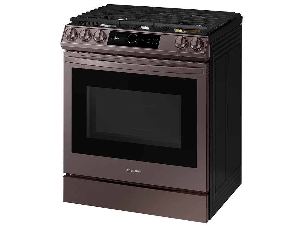 NX60T8711ST/AA | 6.0 cu. ft. Smart BESPOKE Slide-in Gas Range with Smart Dial & Air Fry in Tuscan Stainless Steel | Samsung Business US