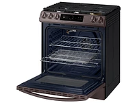 NX60T8711ST/AA | 6.0 cu. ft. Smart BESPOKE Slide-in Gas Range with Smart Dial & Air Fry in Tuscan Stainless Steel | Samsung Business US