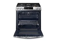 NX60T8751SS/AA | 6.0 cu ft. Smart Slide-in Gas Range with Flex Duo™, Smart Dial & Air Fry in Stainless Steel | Samsung Business US