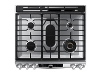 NX60T8751SS/AA | 6.0 cu ft. Smart Slide-in Gas Range with Flex Duo™, Smart Dial & Air Fry in Stainless Steel | Samsung Business US