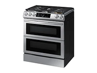 NX60T8751SS/AA | 6.0 cu ft. Smart Slide-in Gas Range with Flex Duo™, Smart Dial & Air Fry in Stainless Steel | Samsung Business US