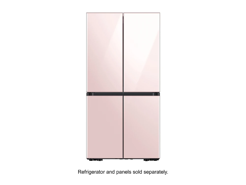 BESPOKE 4-Door Flex™ Refrigerator Panel in Rose Pink Glass - Bottom Panel Home Appliances Accessories - RA-F18DBB32/AA | Samsung US