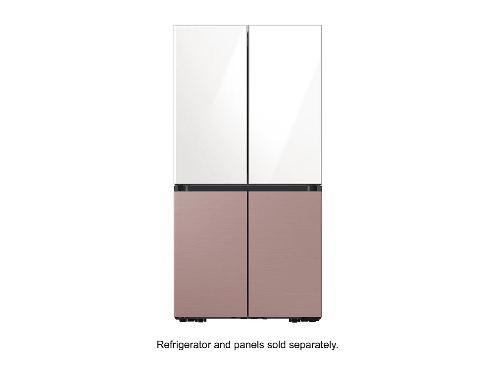 RA-F18DUU35/AA | BESPOKE 4-Door Flex™ Refrigerator Panel in White Glass - Top Panel | Samsung Business US