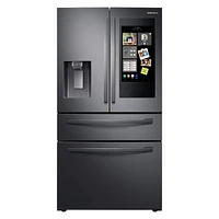 22 cu. ft. 4-Door French Door, Counter Depth Refrigerator with 21.5 inch Touch Screen Family Hub™ in Black Stainless Steel Refrigerator - RF22R7551SG/AA | Samsung US