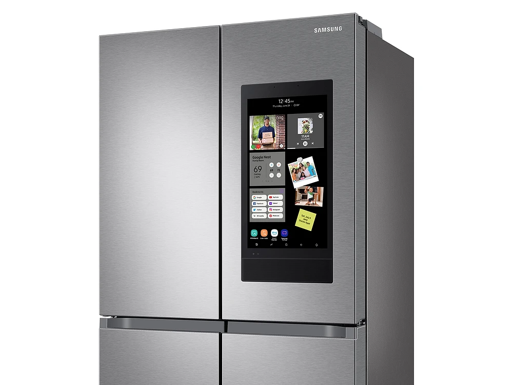 RF23A9771SR/AA | 23 cu. ft. Smart Counter Depth 4-Door Flex™ refrigerator with Family Hub™ and Beverage Center in Stainless Steel | Samsung Business US