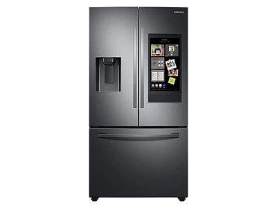 Black Stainless Steel 26.5 cu. ft. 3-Door French Door Family Hub Fridge | Samsung US