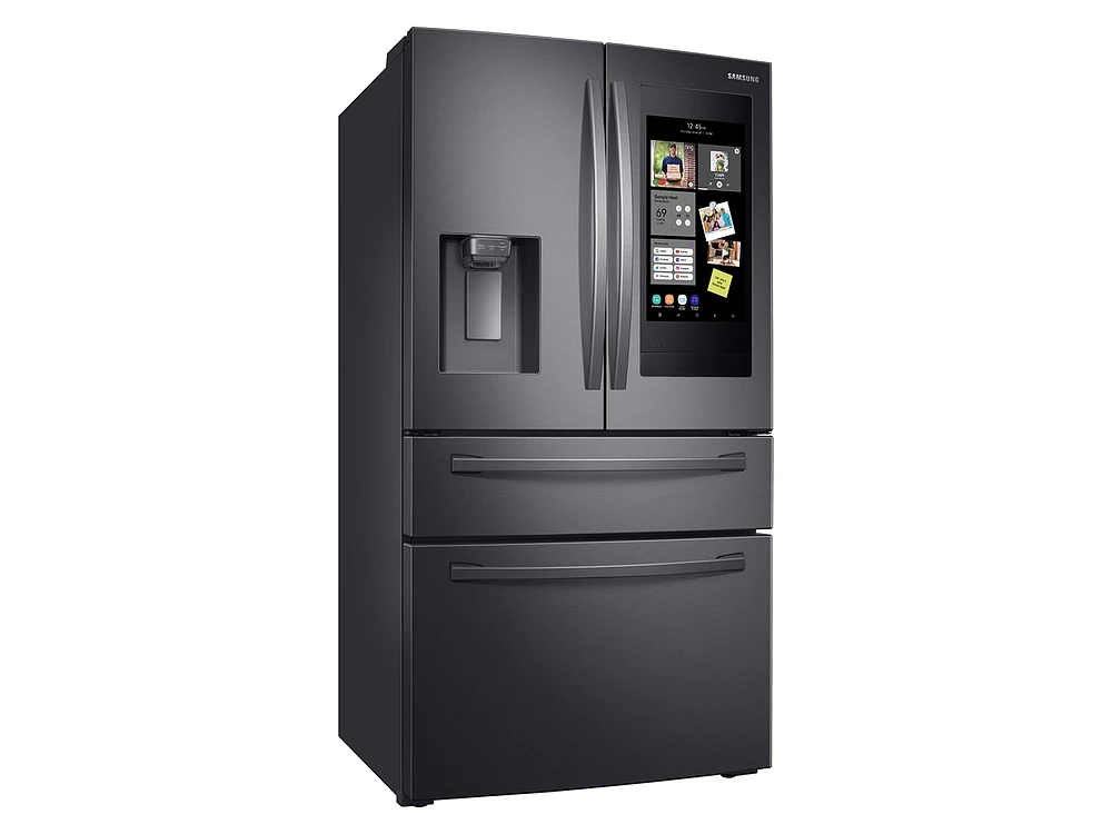 RF28R7551SG/AA | 28 cu. ft. 4-Door French Door Refrigerator with 21.5” Touch Screen Family Hub™ in Black Stainless Steel | Samsung Business US