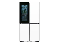 Bespoke Bespoke Counter Depth 4-Door Flex™ Refrigerator (23 cu. ft.) with Beverage Zone™ and Auto Open Door in White Glass | Samsung US