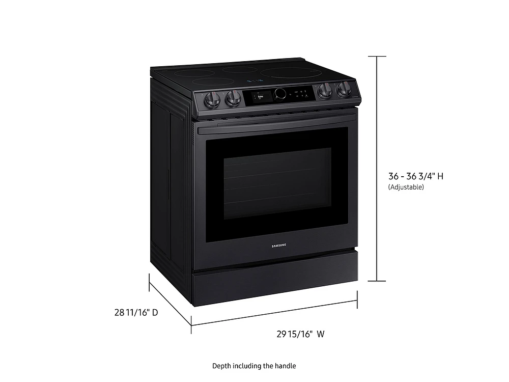 NE63T8911SG/AA | 6.3 cu. ft. Smart Slide-in Induction Range with Smart Dial & Air Fry in Black Stainless Steel | Samsung Business US