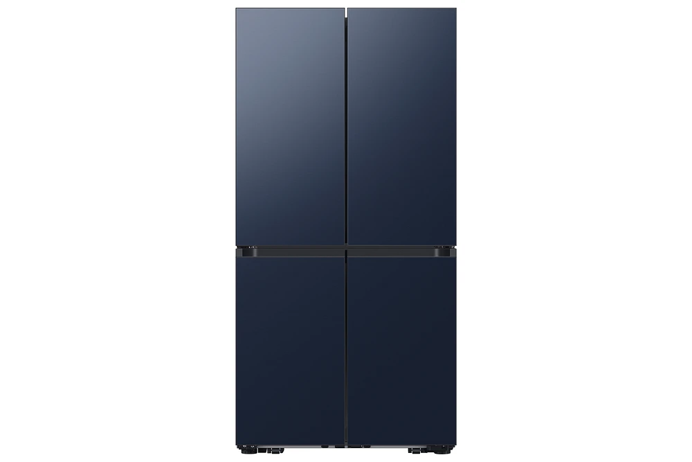 Bespoke 4-Door Flex™ Refrigerator (23 cu. ft.) with Beverage Center ™ in Navy Steel (Customizable Panels) Refrigerators - BNDL-1709234310787 | Samsung US