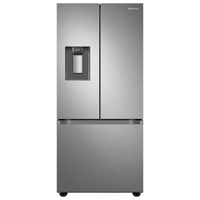 22 cu. ft. Smart 3-Door French Door Refrigerator with External Water Dispenser in Fingerprint Resistant Stainless Steel Refrigerators - RF22A4221SR/AA | Samsung US