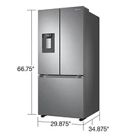 22 cu. ft. Smart 3-Door French Door Refrigerator with External Water Dispenser in Fingerprint Resistant Stainless Steel Refrigerators - RF22A4221SR/AA | Samsung US