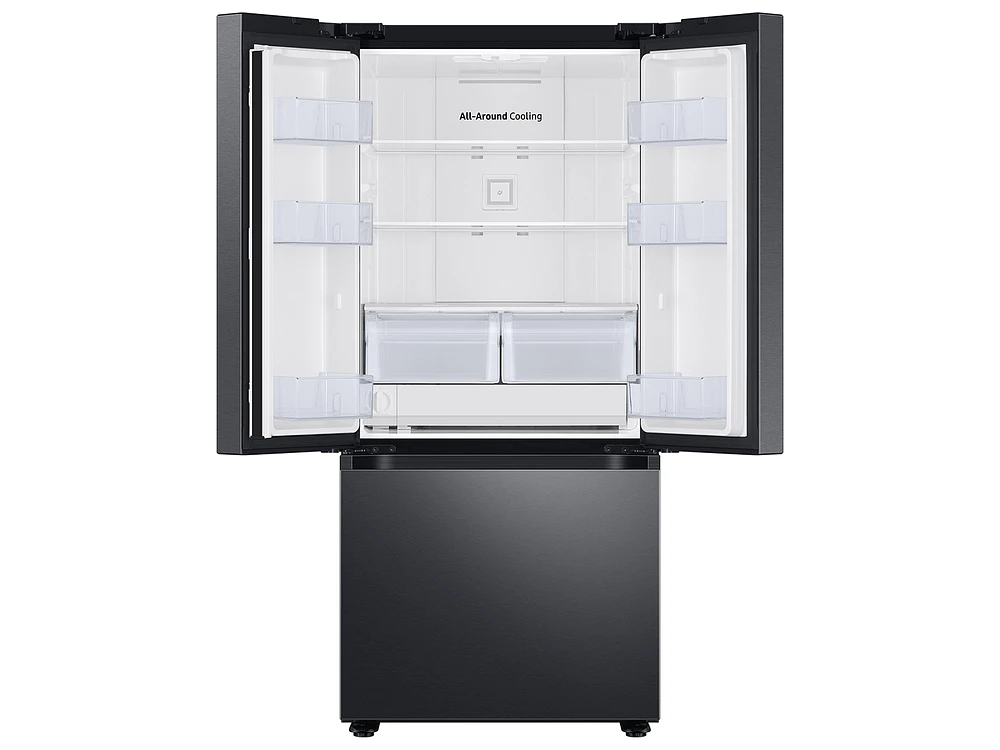 RF22A4121SG/AA | 22 cu. ft. Smart 3-Door French Door Refrigerator in Black Stainless Steel | Samsung Business US