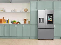 25 cu. ft.  Mega Capacity Counter Depth 3-Door French Door Refrigerator with Family Hub™ in Stainless Steel | Samsung US