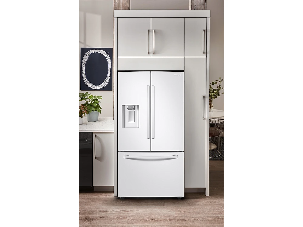 RF23R6201WW/AA | 23 cu. ft. 3-Door French Door, Counter Depth Refrigerator with CoolSelect Pantry™ in White | Samsung Business US