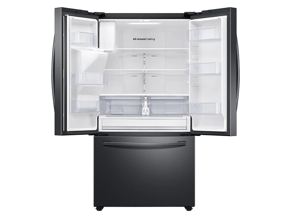 Black Stainless Steel 26.5 cu. ft. 3-Door French Door Family Hub Fridge | Samsung US