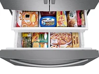 26.5 cu. ft. Large Capacity 3-Door French Door Refrigerator with Family Hub™ and External Water & Ice Dispenser in Stainless Steel Refrigerators