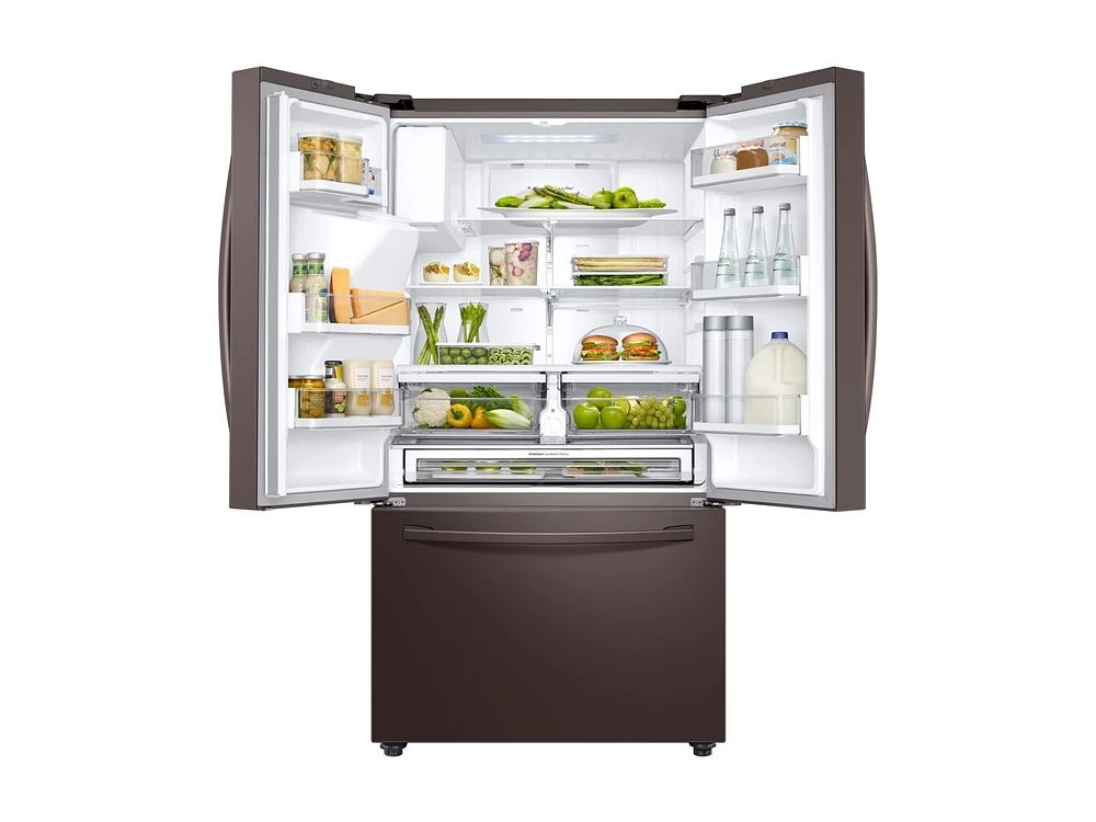 RF28R6201DT/AA | 28 cu. ft. 3-Door French Door Full Depth Refrigerator with CoolSelect Pantry™ in Tuscan Stainless Steel | Samsung Business US