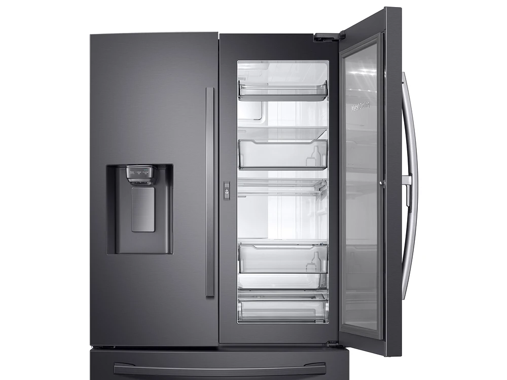 RF28R6301SG/AA | 28 cu. ft. 3-Door French Door, Full Depth Refrigerator with Food Showcase in Black Stainless Steel | Samsung Business US