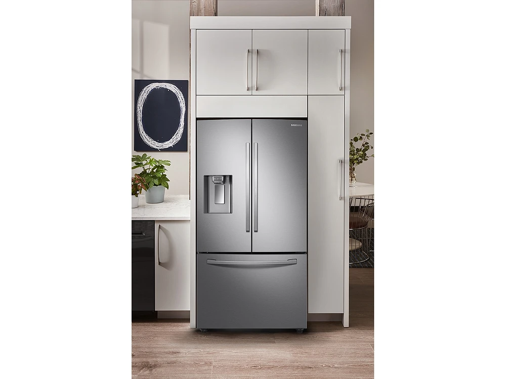 RF28R6301SG/AA | 28 cu. ft. 3-Door French Door, Full Depth Refrigerator with Food Showcase in Black Stainless Steel | Samsung Business US