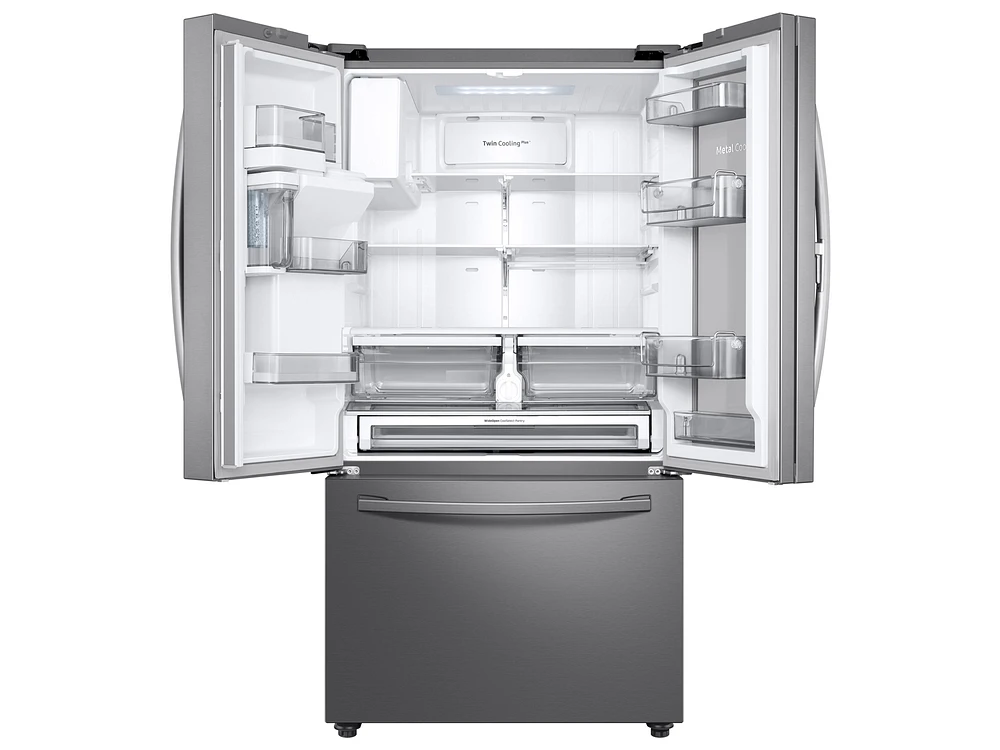 RF28R6301SR/AA | 28 cu. ft. 3-Door French Door, Full Depth Refrigerator with Food Showcase in Stainless Steel | Samsung Business US