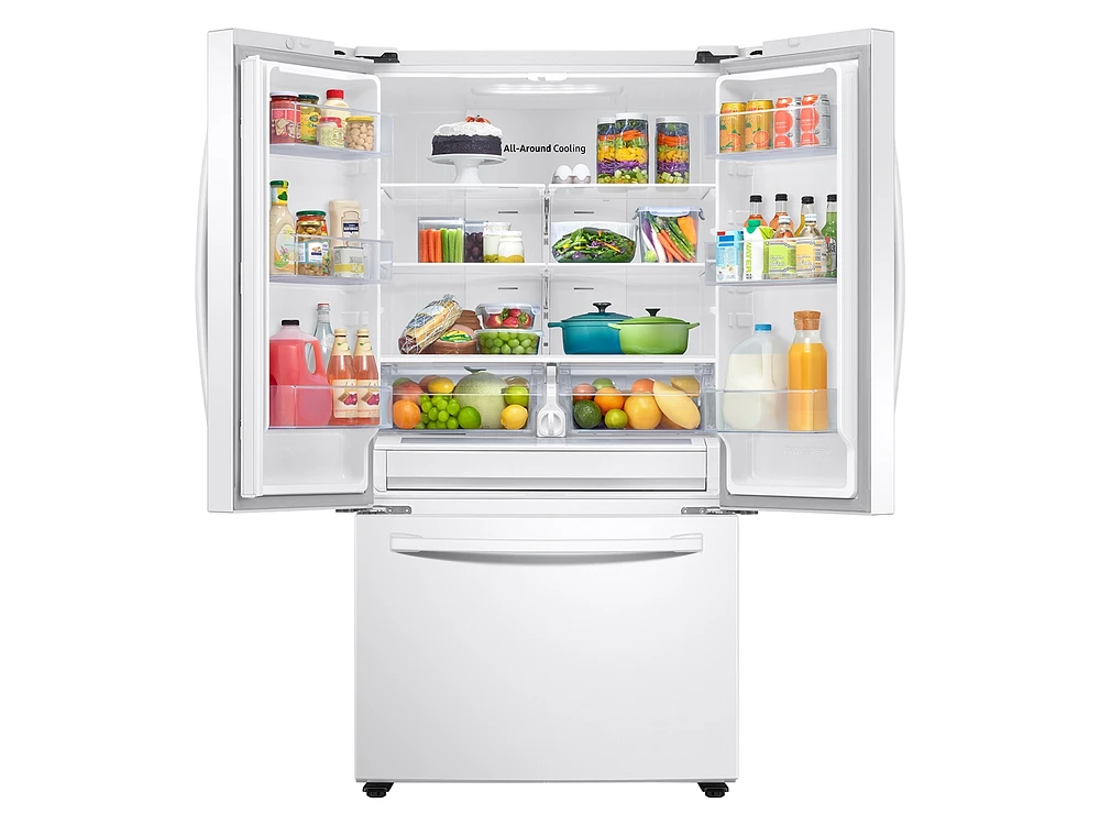 RF28T5001WW/AA | 28 cu. ft. Large Capacity 3-Door French Door Refrigerator in White | Samsung Business US