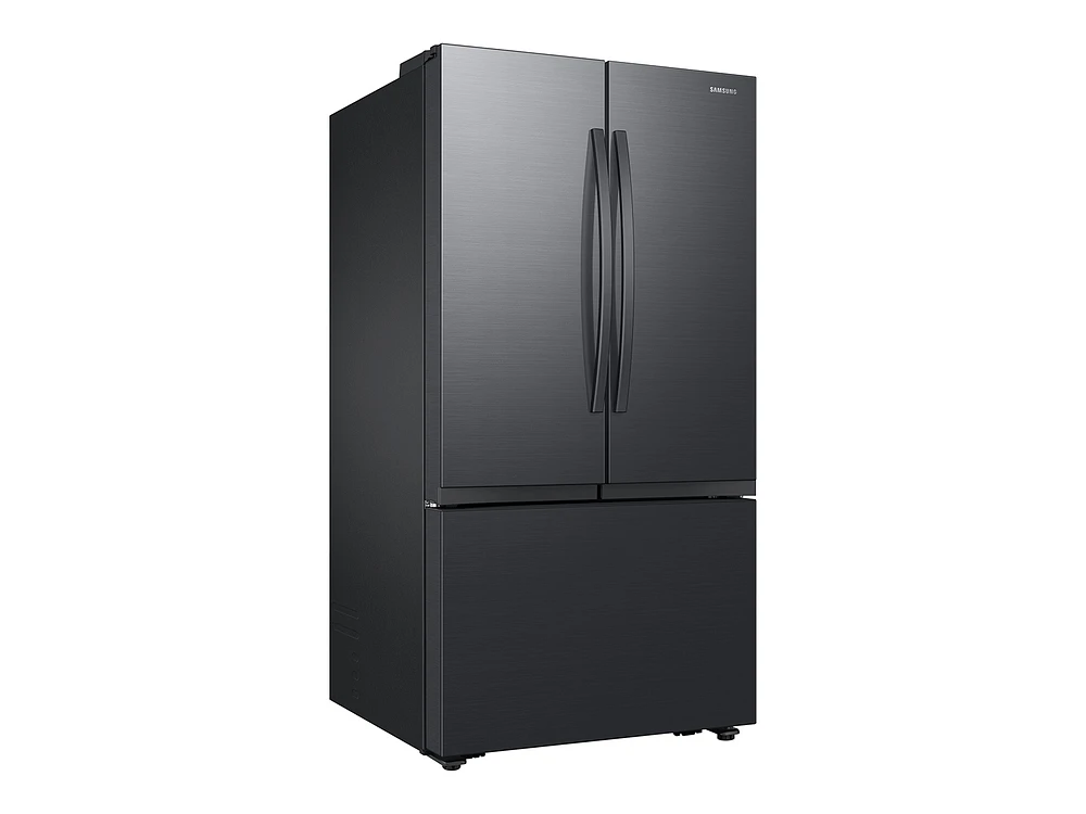 32 cu. ft. Mega Capacity 3-Door French Door Refrigerator with Dual Auto Ice Maker in Matte Black Steel | Samsung US