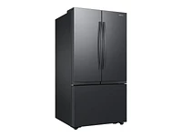 32 cu. ft. Mega Capacity 3-Door French Door Refrigerator with Dual Auto Ice Maker in Matte Black Steel | Samsung US