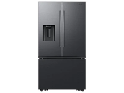 31 cu. ft. Mega Capacity 3-Door French Door Refrigerator with Four Types of Ice in Matte Black Steel | Samsung Business US