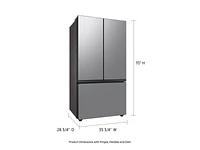 Bespoke 3-Door French Door Refrigerator, Stainless Steel (24 cu. ft.) | Samsung US