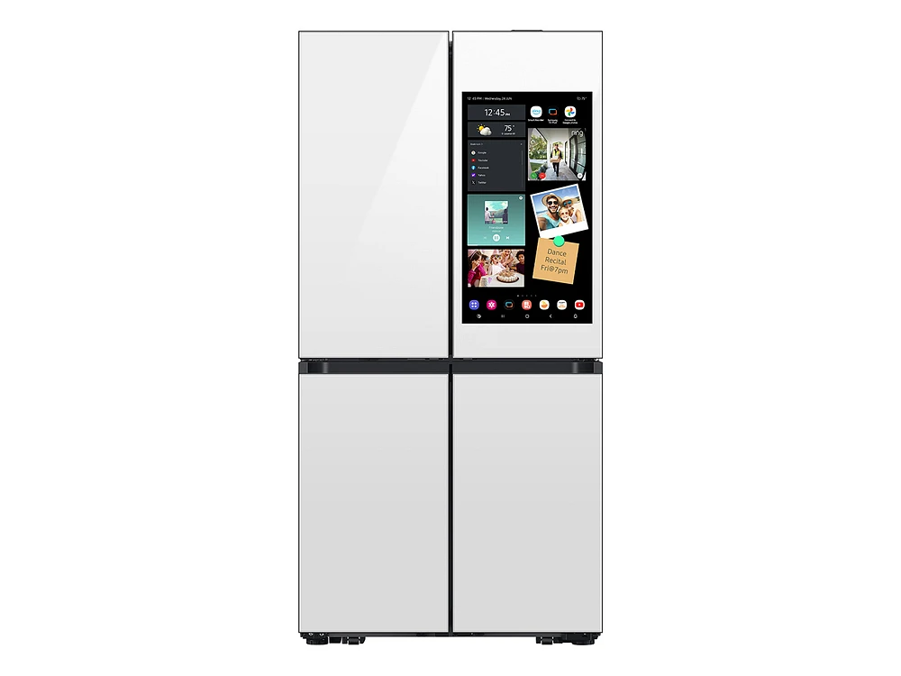 Bespoke 4-Door Flex™ Refrigerator (29 cu. ft.) with AI Family Hub™+ and AI Vision Inside™ in White Glass | Samsung US