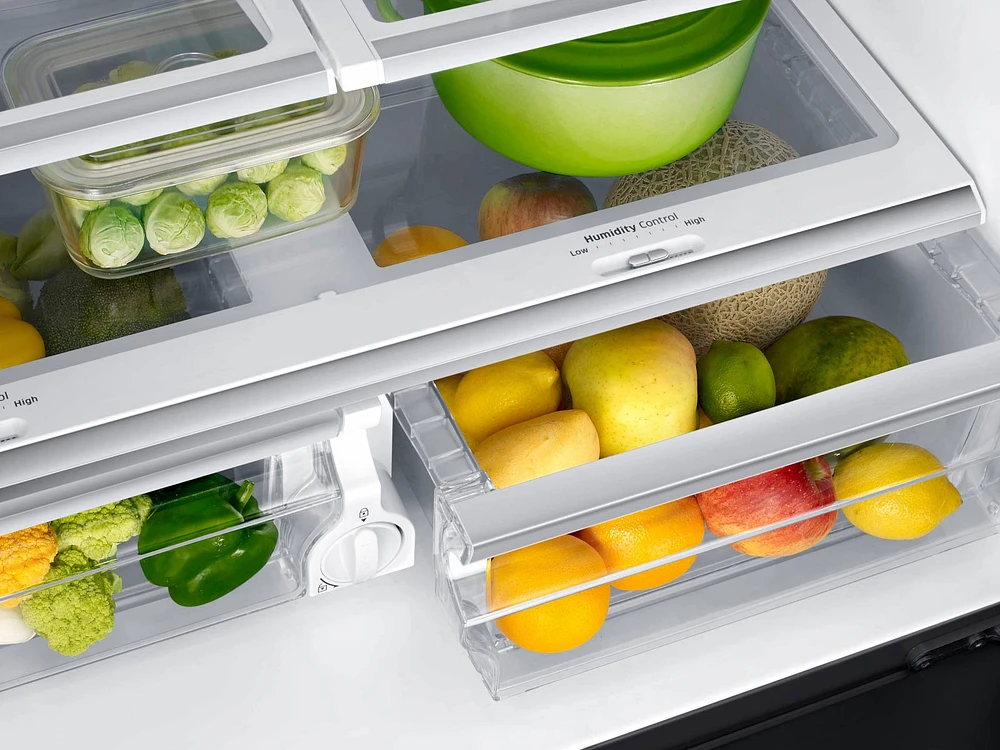 23 cu. ft. Counter Depth 4-Door Flex™ Refrigerator with FlexZone™ in Stainless Steel Refrigerator