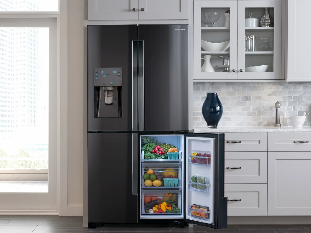 23 cu. ft. Counter Depth 4-Door Flex™ Refrigerator with FlexZone™ in Stainless Steel Refrigerator