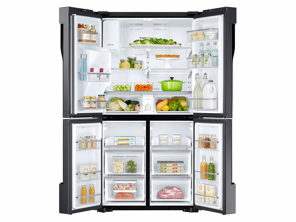 Black Stainless Steel 28 cu. ft. 4-Door Flex Fridge with FlexZone | Samsung US